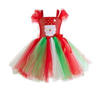 Xiaojiu Robe Noel Bebe Fille Tenue, Short Bebe Fille 9 Mois Princesse Cendrillon Tenue Anniversaire 1 an Survêtement Enfant 2022 Jupe Table Tutu Deguisement Enfant 4-5 Ans