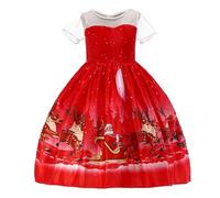 Xiaojiu Robe Noel Bebe Fille Tenue, Short Bebe Fille 9 Mois Princesse Cendrillon Tenue Anniversaire 1 an Survêtement Enfant 2022 Jupe Table Tutu Deguisement Enfant 4-5 Ans