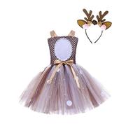 Xiaojiu Robe Noel Bebe Fille Tenue, Short Bebe Fille 9 Mois Princesse Cendrillon Tenue Anniversaire 1 an Survêtement Enfant 2022 Jupe Table Tutu Deguisement Enfant 10-12 Ans