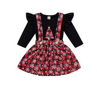 Xiaojiu Robe Noel Enfant Fille, Vêtements De 1 an Robe Soiree Princesse Bebe 1Er Chapeau d'anniversaire Ensemble Enfant Fille Jupe Clown Noel Tutu Rouge(Tout-Petit,18-24 Mois)