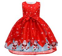Xiaojiu Robe Noël Fille 18 Mois Tee Shirt Enfant Christmas Pyjama Bebe Garcon 0 a 3 Mois,Robe De Noel pour Bebe Premiere Boule De Noel Deguisement Lutin Bebe Chaussons Be(Rouge-25,2-3 Ans)