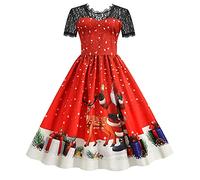 Xiaojiu Robe Pull Noel Femme,Robe Mere Noel Femme Robe De Soirée Hiver Robe Rouge Femme Soirée Sexy Robe Grande Taille Femme Sweat De Noël pour Femme Robe Paillette Femme(Rouge39,XL)