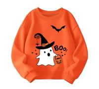 Xiaojiu Sweat À Capuche pour Filles - Hoodie Décontracté À Manches Longues Imprimé Halloween Confort Optimal Tenue Automnale en Mélange Doux Style Sportiste Polyvalent Tout-Petit 1-2 Ans