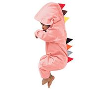 Xiaojiu Tout-Petit Grenouillères et Combinaisons Filles - Ensemble Jumpsuit Patchwork Dino Innocent pour Fille Vêtement Une Pièce Garçon et Fille(, 18-24 Mois)