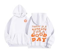 Xiaojiu Tout-Petit Sweats À Capuche Et Sweats pour Filles - Pulls d'hiver Chaleureux Imprimés avec Manches Longues Et Poche Tenue Décontractée Douce Adaptée À L'Âge 2- Ans Blanc 1-2 Ans