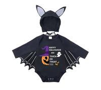 Xiaojiu Vetement Halloween Bebe, Chauve Souris Bébé Zip 18 Mois Deguisement Lapin Costume Halloween Garcon 6 Ans Vetement Bebe Garçon Pyjama Garcon Naissance Hiver Ensemble Eq Nourrisson, 6-12 mois