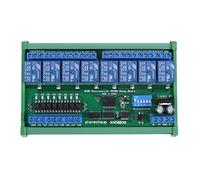 XIAOJUN DC 24V 8 RS485 Relay Board Modbus RTU UART Control Switch DIN35 Rail Box pour Automation Control