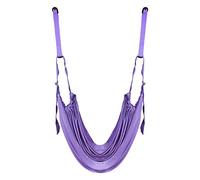 Xiaokeis Ensemble de balançoire de yoga aérienne, hamac de yoga trapèze, outil d'inversion de yoga volant, sangle de yoga à suspendre au plafond pour thérapie d'inversion intérieure et extérieure (violet)