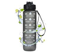 xiaolan Bouteille à boire avec mesure d'eau - Tasse à eau pour entraînement en plein air avec couvercle rabattable - Pichet à eau durable pour sport étanche 32 oz