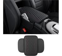 XIAOLINGBAIHUO Coussin d'Accoudoir Voiture pour Abarth 500 595 695 SS Grande Punto, Coussin Accoudoir en Microfibre Cuir avec 2 Poches de Rangement Voiture