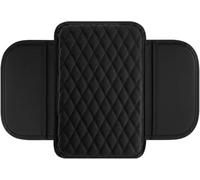 XIAOLINGBAIHUO Coussin d'Accoudoir Voiture pour Citroen C3 aircross 2017-2022, Coussin Accoudoir en Microfibre Cuir avec 2 Poches de Rangement Voiture