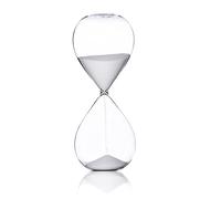 XIAOLZSL Sablier 5/30/60 Minutes Sablier Temps de Gestion du Temps Personnalité Creative Personnalité Verre Ornements Sablier Magnétique(White,60min)