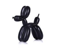 XIAOMAGG Statue de Chien en Ballon - Décoration d'intérieur Moderne et Funky pour Table Basse et Cuisine - Couleurs Tendance - Décoration de Chambre - Esthétique (Noir A, 24,9 x 24,9 x 8,9 cm)