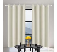 XIAOMEI Lot de 1 Rideaux à Oeillets 172 x 200 cm Isolant Anti Froid Lumiere Bloquer Anti Chaleur, Anti-UV Rideaux à Oeillets Élégant Installation Facile pour Salon Chambre, Beige