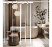 XIAOMEI Rideau Douche 90 x 190 cm Peva Imperméable et Anti Moisissure Imperméable Rideaux de Salle de Bain Parfait pour Les Salles de Bain pour Pièce Humide, Jardin, Extérieur, Couleur Transparente