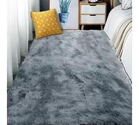 XIAOMEI Tapis Salon 160 x 230 cm à Poils Longs, Lavable, Antidérapant, Moderne, Moelleux Tapis Shaggy Doux Ne Perd Pas Ses Poils pour Salon Chambre, Gris Clair