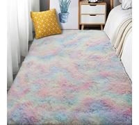 XIAOMEI Tapis Salon 160 x 300 cm à Poils Longs, Lavable, Antidérapant, Moderne, Moelleux Tapis Shaggy Doux Ne Perd Pas Ses Poils pour Salon Chambre, Multicolore