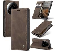 Xiaomi 14 Ultra 5g Case, Premium Leather Flip Case Cover With Card Slot And Stand Function For Xiaomi 14 Ultra 5g - Coffee