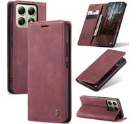 Xiaomi 14T 5G Case, Premium Leather Flip Case Cover With Card Slot And Stand Function For Xiaomi 14T 5G Wine Red