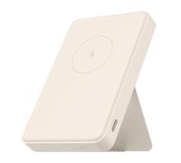 Xiaomi 15W Banque de Puissance Magnétique 6000mAh Qi 2.0 sans Fil Certifié Charge Rapide Charge 2 Appareils Simultanément avec Support Pliable Puissant et Pratique, Tan