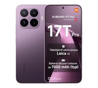 XIAOMI 17T Pro, Smartphone 12+512 Go, écran Eye-Care 6,83" 144Hz, Batterie 7000mAh, Téléobjectif Leica x5, HyperCharge 100W, Violet, 1 an de Garantie supplémentaire