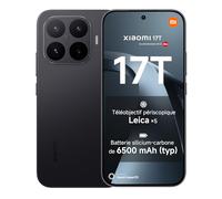 XIAOMI 17T, Smartphone 12+512 Go, écran Eye-Care 6,59" 120Hz, Batterie 6500mAh, Téléobjectif Leica x5, HyperCharge 67W, MediaTek Dimensity 9500, Noir, 1 an de Garantie supplémentaire