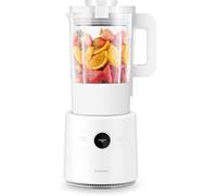 Xiaomi Batteur sur socle Smart Blender avec fonction de chauffage et contrôle par application iOS et Android en option (mode froid/chaud, capacité de 1,6 litre, 1000 watts, 9 niveaux de vitesse, 8 lames, bouton d'affichage OLED), blanc