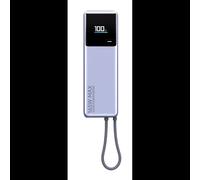 Xiaomi BHR9361GL Batterie Externe 10000mAh Li-Ion 1x USB Type-C 165W Noir/Lilas avec écran, indicateurs LED & protections électriques