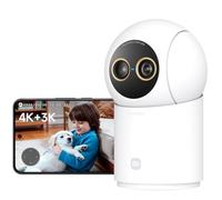 XIAOMI C701 Pro Caméra Intérieure 4K et 3K | Double Objectif & Zoom 9x | PTZ 360° & WiFi 6 | Babyphone & Détection IA & Alexa Google