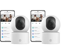 XIAOMI Caméra Intelligente C201 La résolution HD 1080p d'une clarté exceptionnelle protège Chaque recoin de Votre Maison (Lot de 2)
