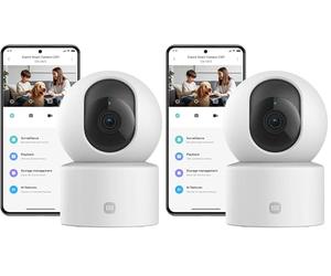 XIAOMI Caméra Intelligente C201 La résolution HD 1080p d'une clarté exceptionnelle protège Chaque recoin de Votre Maison (Lot de 2)