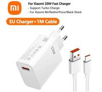 Xiaomi chargeur 33W 6A USB Type C, Charge rapide QC 3.0, câble Turbo pour téléphone portable