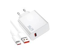 Xiaomi Charging Combo 67W Chargeur rapide USB-A + Câble de données USB-C Blanc MDY-12-ES