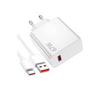 Xiaomi Charging Combo 67W Chargeur rapide USB-A + Câble de données USB-C Blanc MDY-12-ES