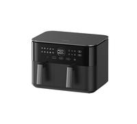 Xiaomi Dual Zone Air Fryer 10 l, 2 compartiments 3,5 l et 6,5 l, 230 °C, fonction SYNC, 9 modes, 2700 W, faible en graisse, commande tactile, passe au lave-vaisselle, noir