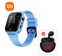 Xiaomi Enfants 5G Montre Intelligente Sos Gps Localisation Appel Vidéo Carte Sim Enfant Caméra Étanche Mise À Niveau 2025 Pour Garçons Filles Ajouter Des Écouteurs.Blue Add Black.