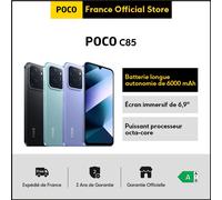 Xiaomi France | POCO C85, Batterie longue autonomie de 6 000 mAh, Écran immersif de 6,9, Puissant processeur octa-core Noir