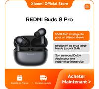 Xiaomi France | Redmi Buds 8 Pro, 55 dB ANC, 5 kHz réduction bruit, Dolby Audio | Cadeau câble 3A USB-C 1m, 28.02-31.03, stocks limités Cloud White