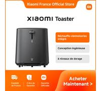 Xiaomi France | Xiaomi Toaster, Conception ingénieuse, Réchauffe-viennoiseries intégré, 6 niveaux de dorage