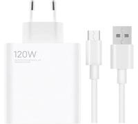 Xiaomi Hyper Charging Combo 120 W - Prise Chargeur Double Type A Et Usb C Tête De Chargeur Pour Tous Les Téléphones Portables Chargeur Universel Compact À Charge Rapide Blanc