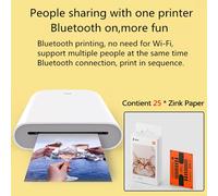 Xiaomi Imprimante Photo, 25*Zink Paper, Bluetooth 5.0, Technologie d'Impression sans Encre Zink, 5*7