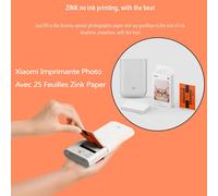 Xiaomi Imprimante Photo Portable, Imprimante Équipée de la Technologie d'Impression sans Encre Zink,