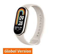 Xiaomi Mi Band 8 Bracelet Intelligent 7 Couleurs ¿¿Cran Amoled Miband 8 Sanguin Oxyg¿¿Ne Traqueur De Remise En Forme D'oxyg¿¿Ne Sanguin Bluetooth Bande Intelligente ¿¿Tanche 8 - Type Gold Global