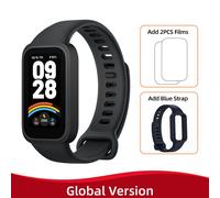 Xiaomi Mi Band 9 Version Mondiale Active Bracelet Intelligent 9 Couleurs 1.47 ""Écran Tft 50 + Modes Sportifs Bracelet De Moniteur D'oxygène Dans Le Sang - Type Black N Blue Strap