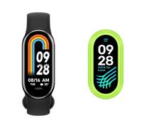 XIAOMI MI Smart Band 8 Noir, Montre connectée, 16 Jours d’autonomie, Charge complète en 1 Heure, Suivi de la santé en continu, Analyse Professionnelle des entraînements, MI BAND8 Running Clip Offert