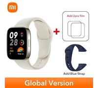 Xiaomi-Montre Intelligente Redmi Watch 3,Version Globale,Prend En Charge Bluetooth,®Grand Écran Amoled,5 Iko,1.75 Pouces,Appel Téléphonique - Type Ivory N Blue Strap