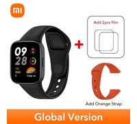 Xiaomi-Montre Intelligente Redmi Watch 3,Version Globale,Prend En Charge Bluetooth,®Grand Écran Amoled,5 Iko,1.75 Pouces,Appel Téléphonique - Type Black N Orange Strap