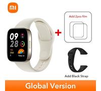 Xiaomi-Montre Intelligente Redmi Watch 3,Version Globale,Prend En Charge Bluetooth,®Grand Écran Amoled,5 Iko,1.75 Pouces,Appel Téléphonique - Type Ivory N Black Strap