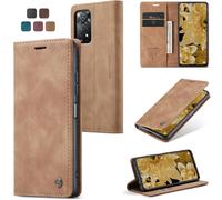 Xiaomi Note 11 Pro/12 Pro 4g Case, Premium Pu Leather Case Card Slots Wallet Pouch With Stand Function Flip Case For Note 11 Pro/12 Pro 4g - Brown