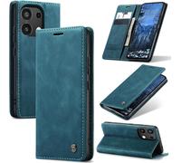Xiaomi Note 13 4G Case, Premium Leather Flip Case Cover With Card Slot And Stand Function For Xiaomi Note 13 4G - Blue-Green